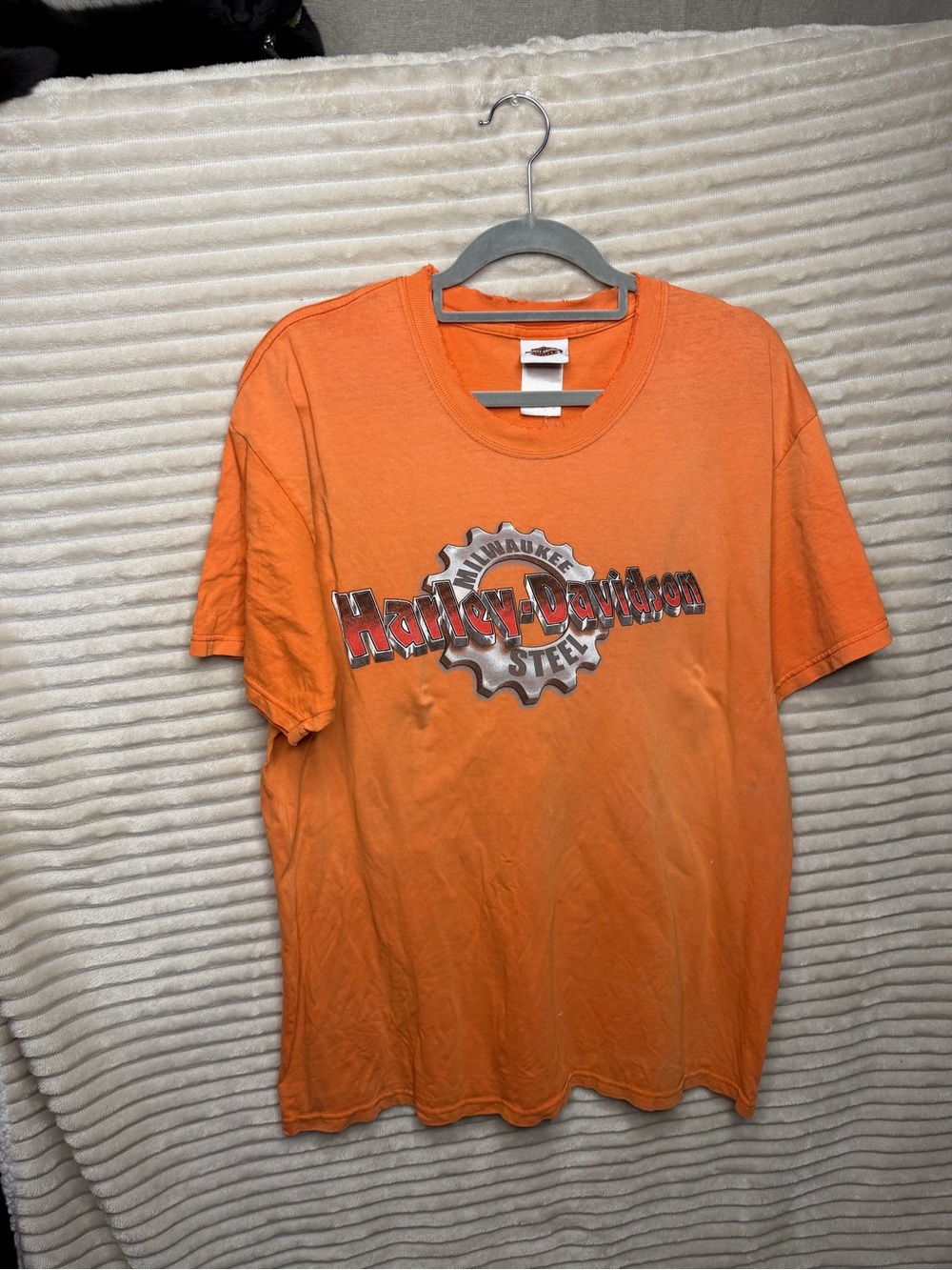 Harley-Davidson Orange Logo Short Sleeve Tee - Men